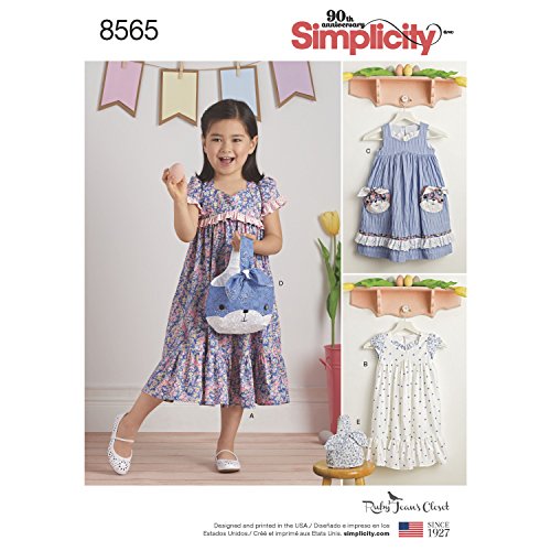 Simplicity Schnittmuster D0911 / 8565 - Kinderkleider und Geldbörsen von Ruby Jean's Closet, A (3-4-5-6-7-8) von Simplicity