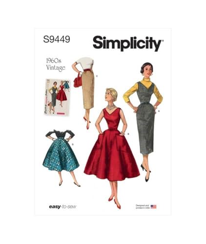 Simplicity Schnittmuster S9449 Damenkleid, Pullover und Röcke von Simplicity