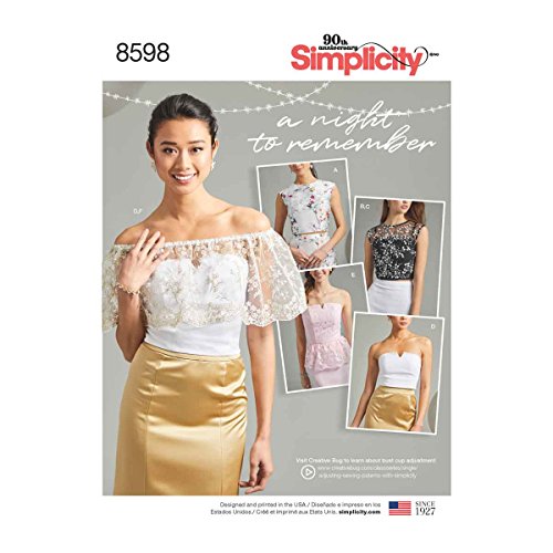 Simplicity US8598BB Damen-Schnittmuster für besondere Anlässe, Größen 46 - 56 W von Simplicity