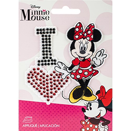 Simplicity disneyi Love Minnie Applikation mit Strass, Polyester, Mehrfarbig, 10.34 X 14.22 X 0,23 cm von Simplicity