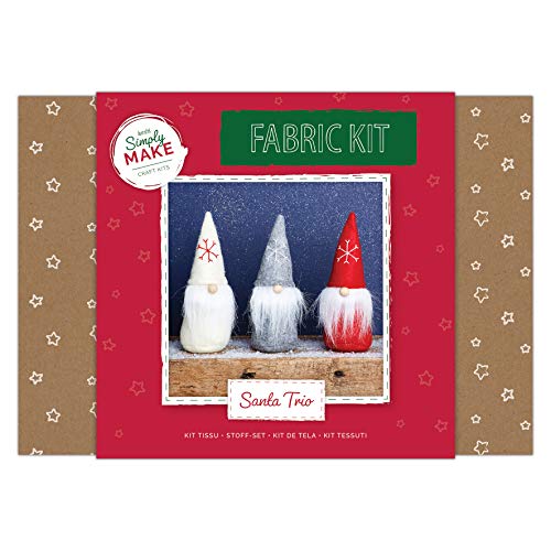 Simply Make DSM 106066 Großes Weihnachtsmann-Trio Basteln Craft Kit, Polyester, Nicht Zuttreffend, One Size von Simply MAKE