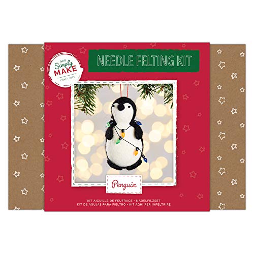 Simply Make DSM 106067 Penguin with Fairy Lights Craft Kit, Wolle, Nicht Zuttreffend, One Size von Simply MAKE