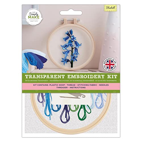 Simply Make Bluebell-Nähnadelstich-Stickerei-Set für Erwachsene, das perfekte Geschenk für jeden Kreativitäts-Enthusiasten oder Hobbyisten, ideal für Anfänger und Anfänger von Simply MAKE