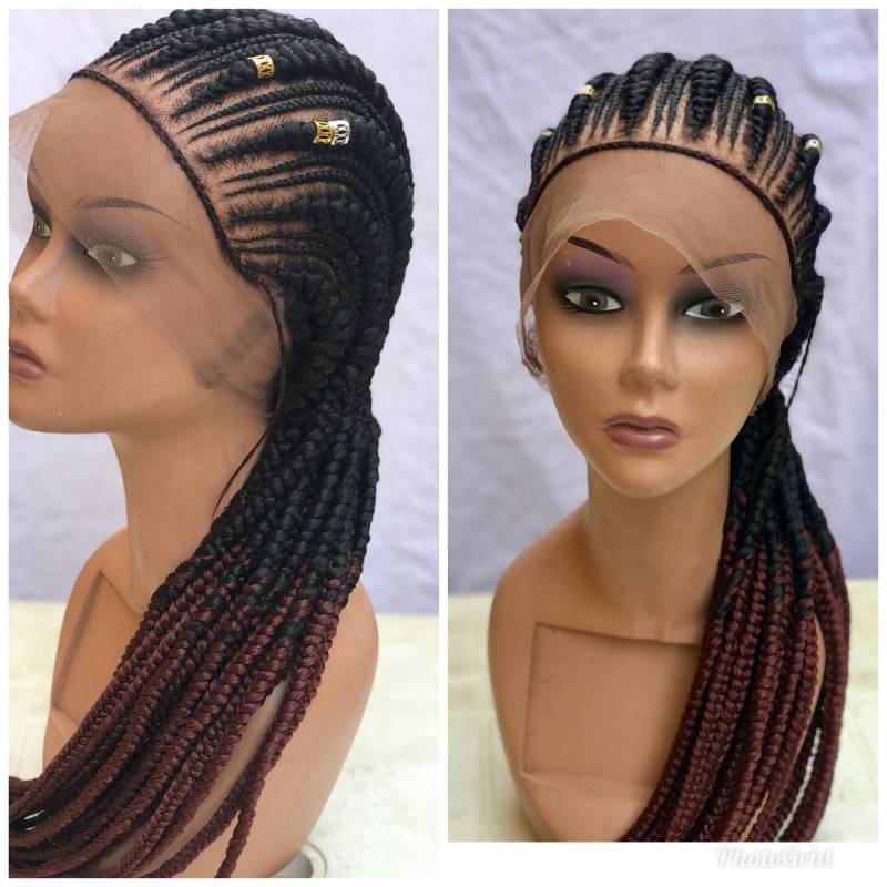 Perücke Aduke Volle Spitze Cornrow Leichte Geflochtene von Simplygohair123