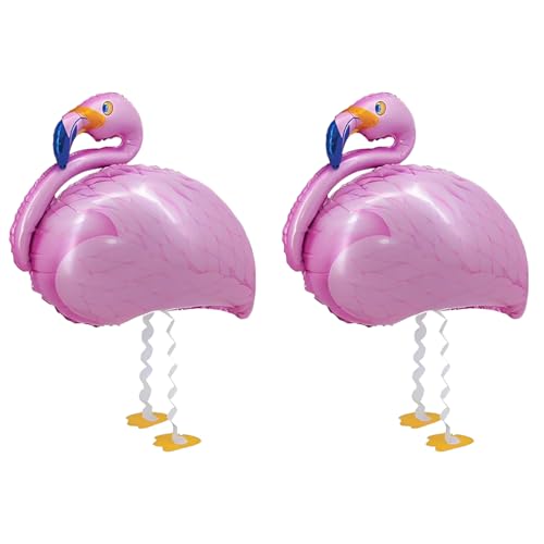 Flamingo Luftballons, 2 Stück XXL Folienballons, Airwalker Ballons für Kinder Geburtstag, Sommer Party Dekoration, Rosa von Simsky