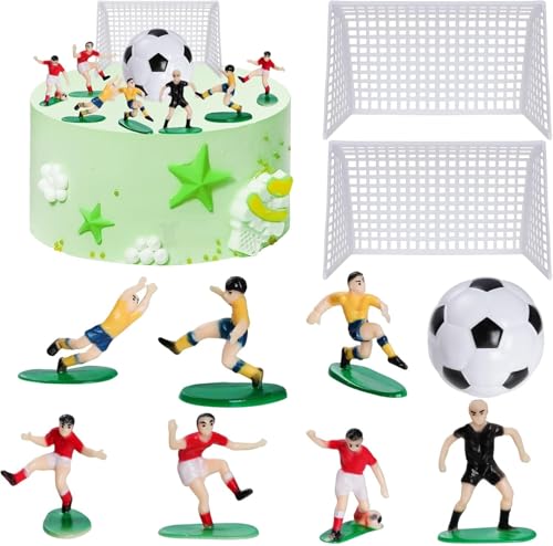 Fußball Tortendekorationsset, Cupcake Topper, Tortenaufleger mit Fußballspieler, Party Deko für Geburtstag Fußball Tortendekorationsset, Cupcake Topper, Tortenaufleger mit Fußballspieler, Party Deko für Geburtstag von Simsky