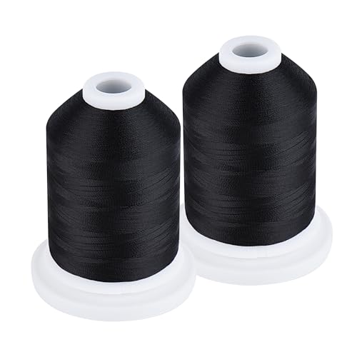 60 WT Filament-Polyester-Spulenfaden zum Quilten, 1500 m, Schwarz von Simthread