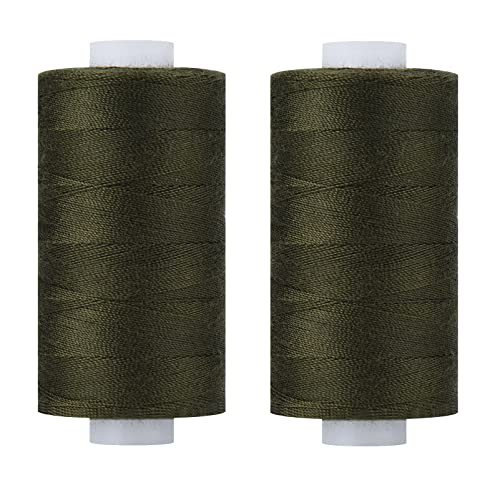 Simthread Nähgarn Quiltgarn Erschwingliches Allzweckgarn 2 Dunkel-Olive - 400 Yards/Spule, Polyester 100% von Simthread