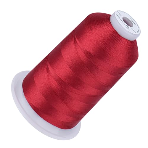 Simthread Stickgarn, 4500 m, Rot 800, 40 W, 100 % Polyester, für Brother, Babylock, Janome, Singer, Pfaff, Husqvarna, Bernina Machine von Simthread