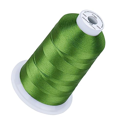 Simthread Stickgarn, Efeugrün S038, 40 W, 100 % Polyester, für Brother, Babylock, Janome, Singer, Pfaff, Husqvarna, Bernina Maschine von Simthread