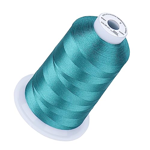 Simthread 40 WT Stickgarn, 100 % Polyester, 170 + lebendige Farben, CPSC-zertifiziert, High-Speed (1000 SPM), kompatibel mit Brother, Singer, Janome und mehr, Karibikblau S054 von Simthread