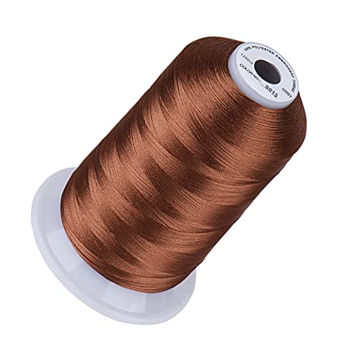 Simthread Stickgarn, geröstete Mandel, S015, 40 W, 100 % Polyester, für Brother, Babylock, Janome, Singer, Pfaff, Husqvarna, Bernina Machine von Simthread