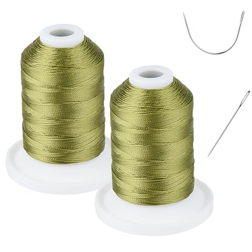 UV-beständig - Simthread Gebunden Garn Tex 69 (12wt) Polyester 100% - 250 Yards, 2 Moosgrün von Simthread