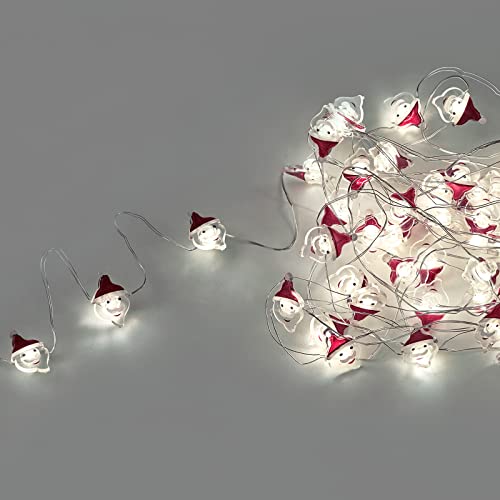 Sin marca Lichterkette, batteriebetrieben, 50 LEDs, Weihnachtsmann von MAURER