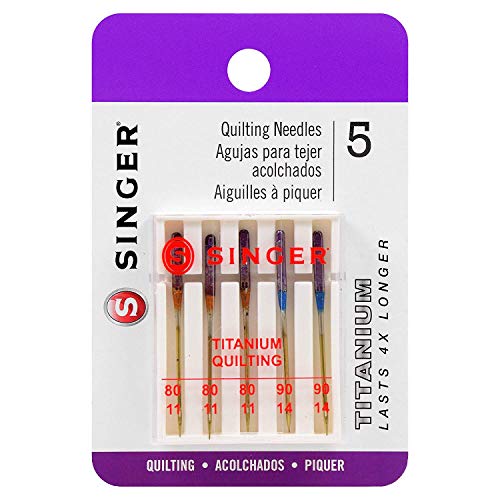 SINGER Notions Titanium, universelle Steppmaschinen-Nadeln, Verschiedene Größen, 5er Pack von Singer