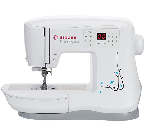 Singer 230144001 Featherweight C240 Nähmaschine, Kunststoff, weiss, L 43 / B 23 / H 32 cm, Weiß von Singer