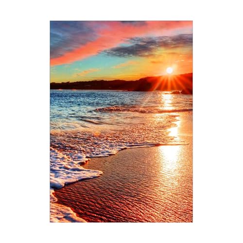 Singllin 5D DIY Diamantmalerei, DIY Bilder mit Diamantmalerei Set, Diamantmalerei sonnenuntergang, 5d Diamantlackierung Bilder Mit Diamond Painting Zubehör, für Haus, Büro (30 x 40 cm) von Singllin