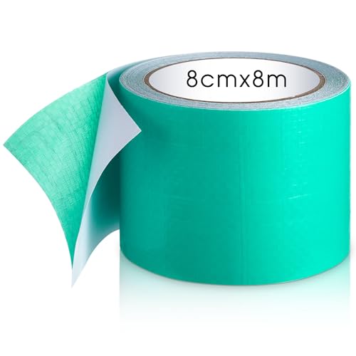 Sinmoe PE/PVC Planenband mit Hoher Klebekraft Wasserdicht LKW Planen Reparaturset Zelt Flicken Reparatur Klebeband für LKW Gewebeplane Planen Flicken(Grün,8cm x 8 m) von Sinmoe