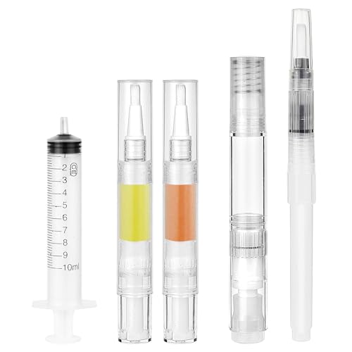 Sinofort 5Stück Ausbesserungsstift 5ml 6ml 15ml Farbe Ausbessern Stift 3 Größen Farbe Stifte für Wände Wand Patch Pinsel für Holzboden Möbel Schränke Schreibtisch Fenster von Sinofort