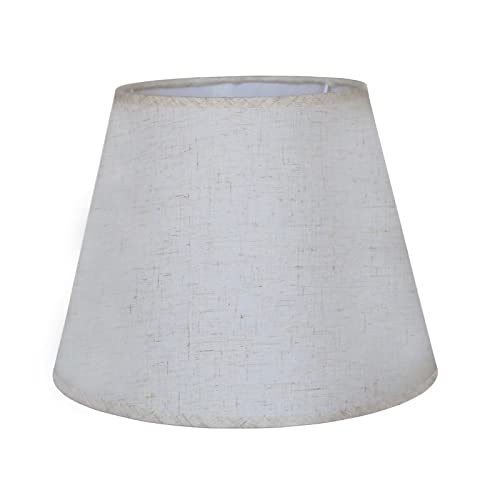 Sinta Lampenschirme 22cm/8.6 Inch Baumwolle Stoff Moderne Ersatz Lichtschirm Lampenschrim für E14/E27 Ersatzschirm Tischlampe Nachttischlampe Wandlampe,Linen von Sinta