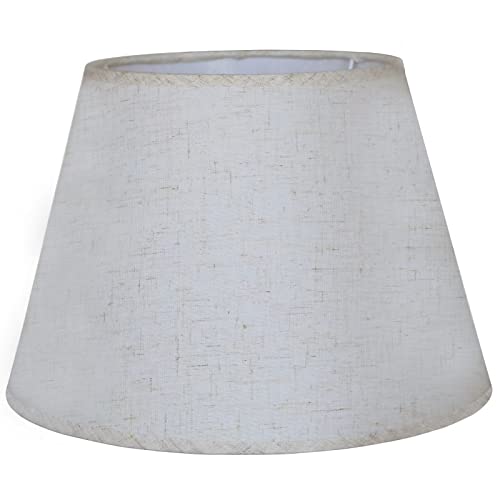 Sinta Lampenschirme 30cm/12 Inch Baumwolle Stoff Moderne Ersatz Lichtschirm Lampenschrim für E14/E27 Ersatzschirm Tischlampe Nachttischlampe Wandlampe,Linen von Sinta