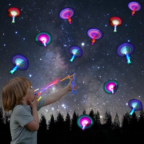 Sinwind 15 Stk LED Leuchtspielzeug Partyartikel, Fliegendes Spielzeug Party Set, LED Licht-Nacht Hubschrauber Schleuder Spielzeug, Mitgebsel Kindergeburtstag Gastgeschenke von Sinwind
