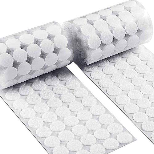 Sinwind Klett Klebe Punkte, Klettpunkte 1020 Stück Klett Punkte 510 Paar Schlaufe Punkte Self Adhesive Klebend Klettverschluss, 15 mm (Weiß) von Sinwind