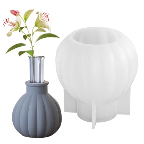 Sionhiuo Silikonformen für Blumenvasen – Silikon-Blumenvase, Bastelzubehör, antihaftbeschichtet, wiederverwendbar, Gießformen für Wachs, Beton, Ton, Harz von Sionhiuo