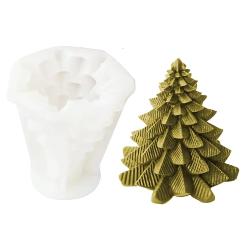 Weihnachtsbaum Kerzenform, Silikonformen Gießformen Weihnachten, Kerzengießform Weihnacht D I Y Silikonform, Kerzen Gießform 3D Weihnachtsbaum, Kerzen Formen Für Weihnachten Deko von Sionhiuo