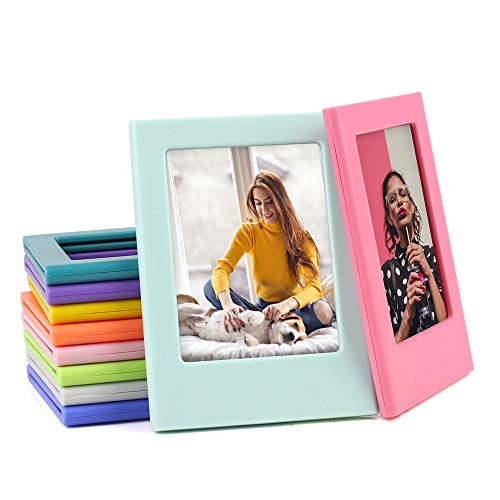 Sipobuy Bunte Mini-Tasche mit Magnetverschluss, Fotorahmen, 3,5 x 2,5 Zoll, Kühlschrankrahmen, passend für Instax, 10 Farben/Pack von Sipobuy