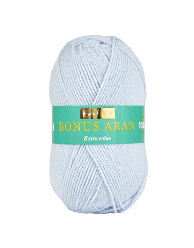 Hayfield Bonus Aran Garn, Frost Blue (608), 100g von Sirdar