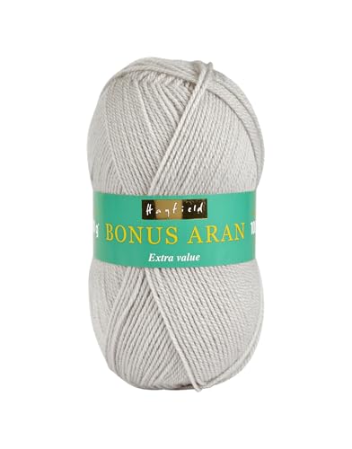 Hayfield Bonus Aran Garn, Perlgrau (615), 100g von Sirdar