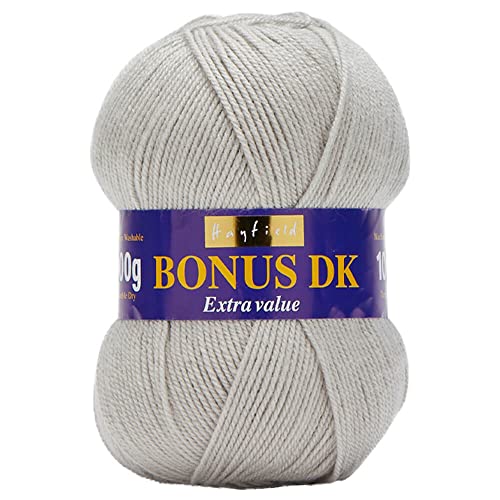 Sirdar F013-0615 Hayfield Bonus DK, Wolle, Acryl, Perlgrau (615), 100g, 280 Meter von Sirdar