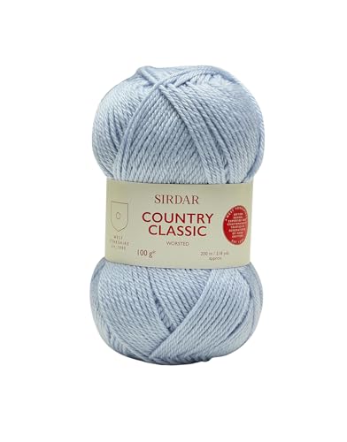 Sirdar F076-0666 Country Classic Worsted, Wolle, Kristall (666), 100g, 200 Meter von Sirdar