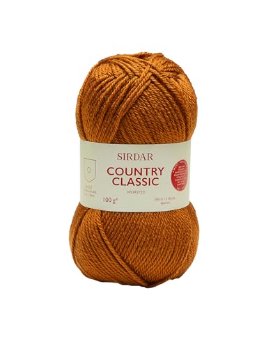 Sirdar F076-0678 Country Classic Worsted, Wolle, Toffee (678), 100g, 100 Gramm von Sirdar