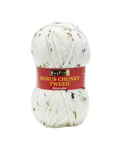 Sirdar F125-0102 Hayfield Bonus Chunky Tweed, Starling (102), 100 g, Rayon Wolle Acryl, 100g von Sirdar