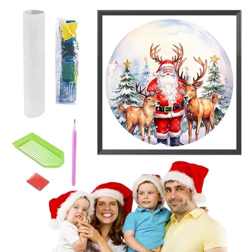 Sirseon Handgefertigtes 5D-Kunstmalerei-Set, Kunstmalerei-Weihnachtsationsset | Handgefertigtes Kristall-Strass-Gemälde- Bastel-Malsets mit klaren Mustern für Thanksgiving, Ostern, Neujahr, von Sirseon