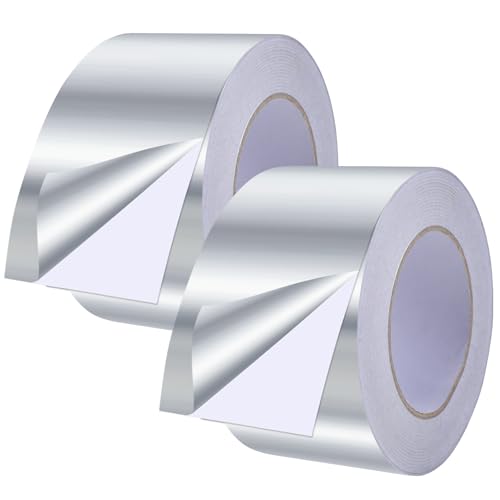 Siumir 50mm x 50m Aluminium Klebeband, 2 Stück Wasserdichtes Klebeband zum Reparieren von Metalloberflächen, Aluminiumband für schnelle Reparaturen zu Hause von Siumir