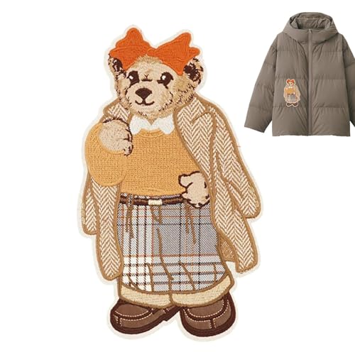 Siuwddee Kleiderflicken - Kleine Bär Applikationen für Hut - Niedliche Bär Patches für Kleidung, Applikationen geeignet für dekorative Pullover, Heimtextilien, Rucksack von Siuwddee