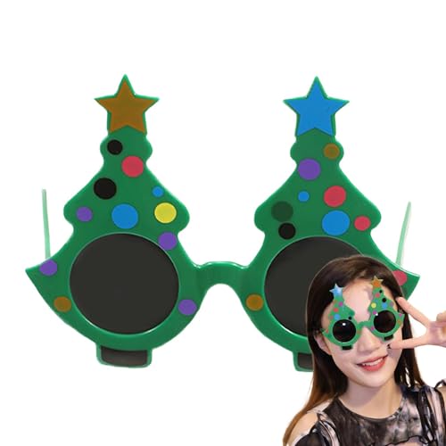 Siuwddee Weihnachtsbrillen, Weihnachtsbaum Brille, Weihnachtsbrille, Weihnachten Brille Rahmen Für Deko Weihnachten, Ausgefallene Brillen, Verkleidungszubehör Für Weihnachtsfeiern von Siuwddee