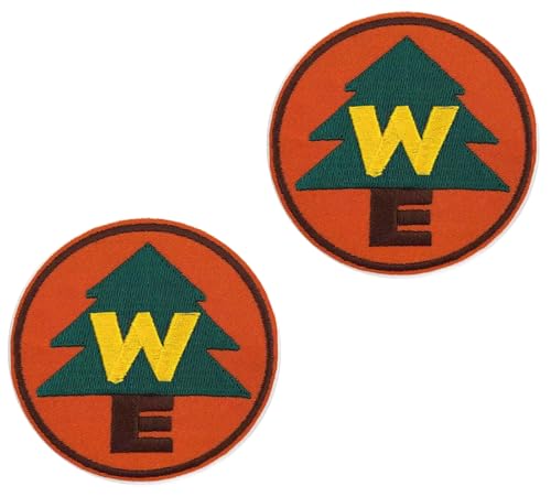 Bestickter Aufnäher zum Aufbügeln oder Aufnähen, Motiv: Wilderness Explorer, Pfadfinder, Camping-Rucksack, 2 Stück von Siwenjiang