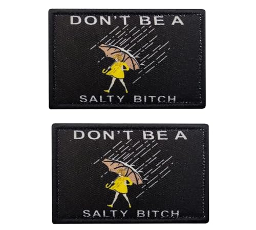 Siwenjiang 2er-Pack Aufnäher mit Aufschrift "Don't Be A Salty Bitch", mit Klettverschluss von Siwenjiang