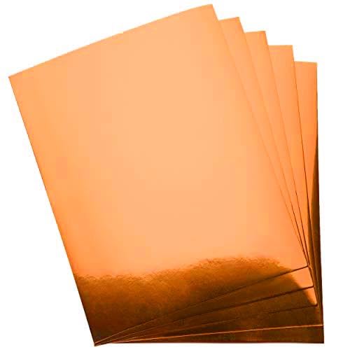 Sixstore 20 Blatt A4 Metallic-Karton, 250 g/m², Bastelbedarf für Kinder, ideal für Bastelaktivitäten und Dekorationsherstellung (Orange) von Sixstore