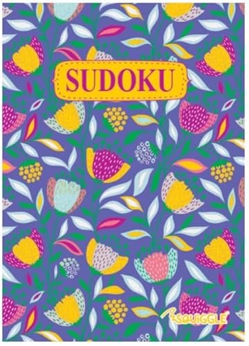 Sixstore Pocket Floral Sudoku Challenge Bücher – 110 Puzzles pro Buch, Blau von Sixstore