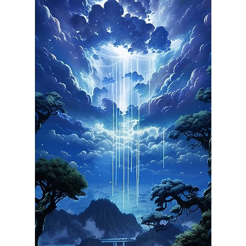 Siyurongg Anime Landschaft 5D Diamant Malerei Kit,Mosaik Bausätze,Adult Malen Zahlen Kit, DIY Diamant Kunst Zubehör, Kreuzstich Kit für Erwachsene Anfänger, Haus Wanddekoration Geschenk 30x40cm von Siyurongg