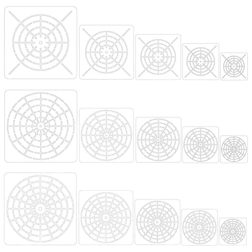 Sizoriruk 15 Stück Mandala Dot Malerei Werkzeug Schablonen Set, Wiederverwendbare Mandala Schablone Vorlage für Leinwand DIY Malerei von Sizoriruk