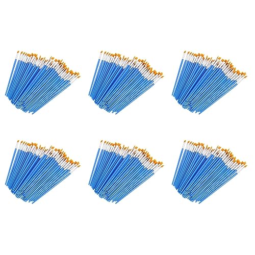 Sizoriruk Pinsel Set 300 Stück Kinder Nylon Flach Haar Kleine Öl Aquarell Künstler Malerei Kits Bulk für Kinder von Sizoriruk