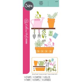 Klarsichtstempel-Set 14-teilig "Greenhouse Finds" von Sizzix