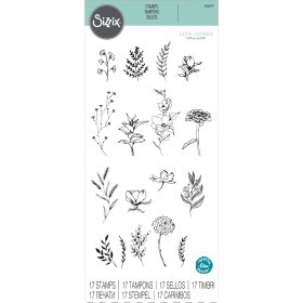 Klarsichtstempel-Set 17-teilig "Garten Botanicals" von Sizzix