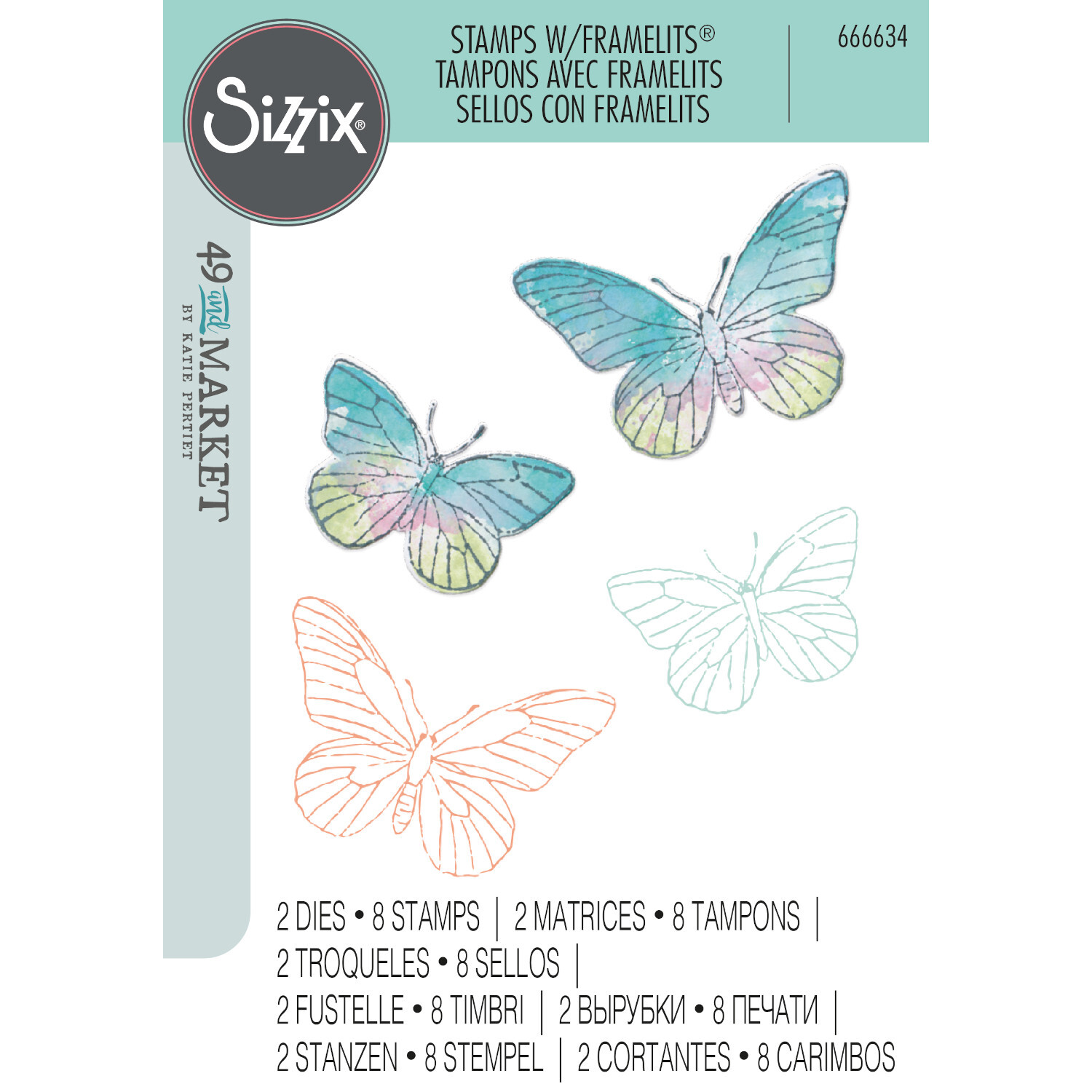 Painted Pencil Butterflies Clear Stamps Set Painted Pencil Butterflies Clear Stamps Set von Sizzix